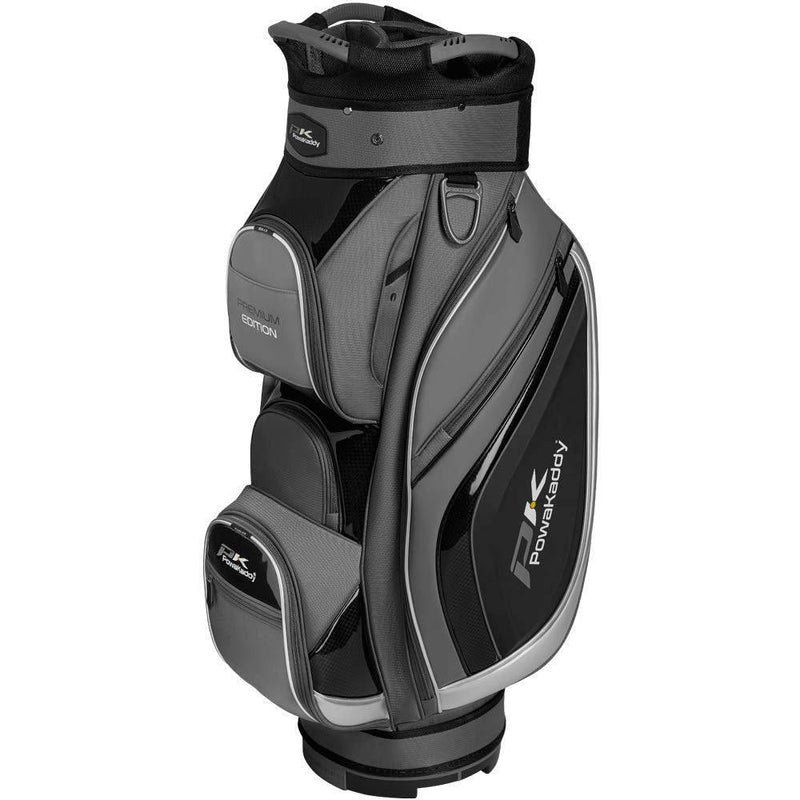 PowaKaddy Premium Edition Golf Cart Bag - Titanium/Black/Silver - Golf Gift