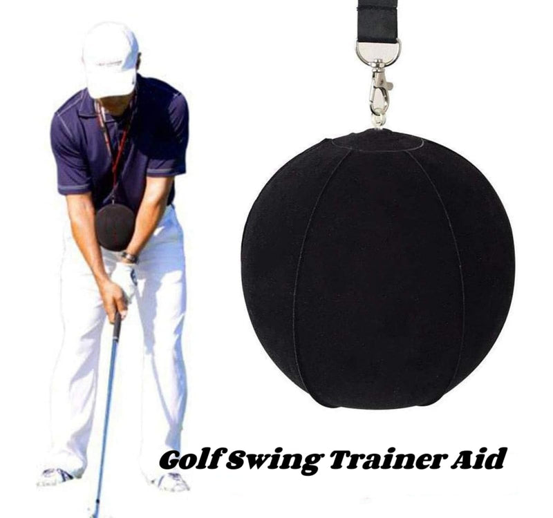 Golf Smart Ball Golf Impact Ball Golf Swing Trainer Aid Smart Assist Practice Ball Teaching Posture Correction Training Aids Adjustable Intelligent Arm Motion Guide, Golf Gifts for Men, Black (1 Pcs) - Golf Gift