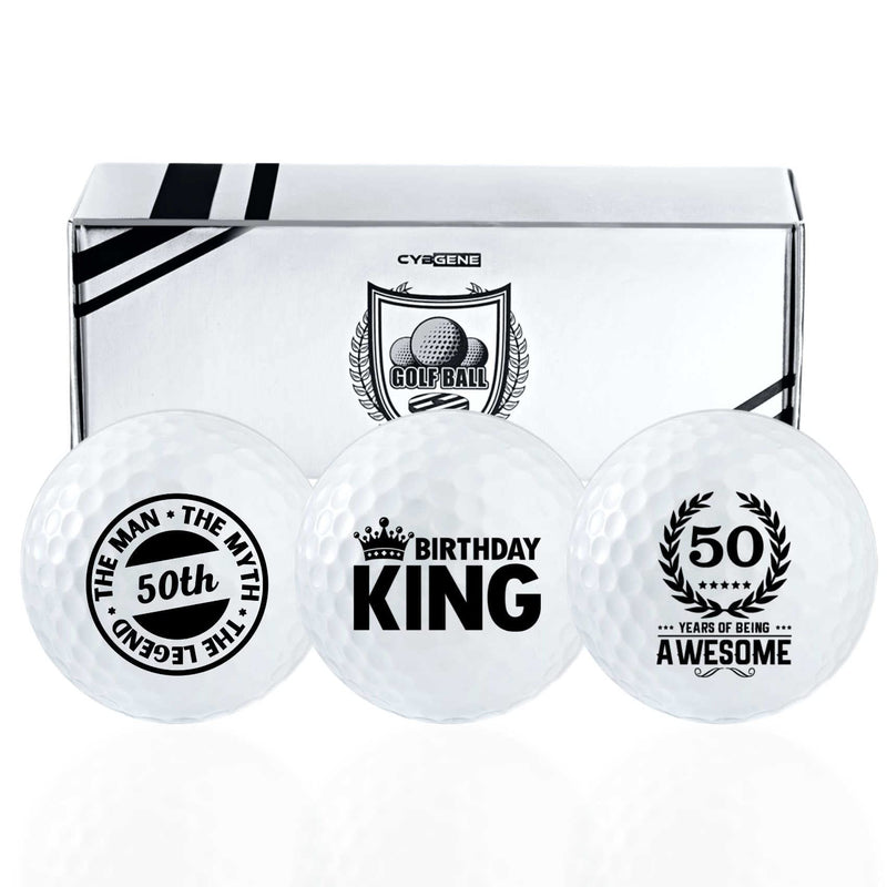 50th Birthday Gifts Golf Balls Set for Men or Him, Perfect for Dad, Husband, Grandpa, Golfers, Golf Lovers for Birthday & Father's Day - Golf Gift