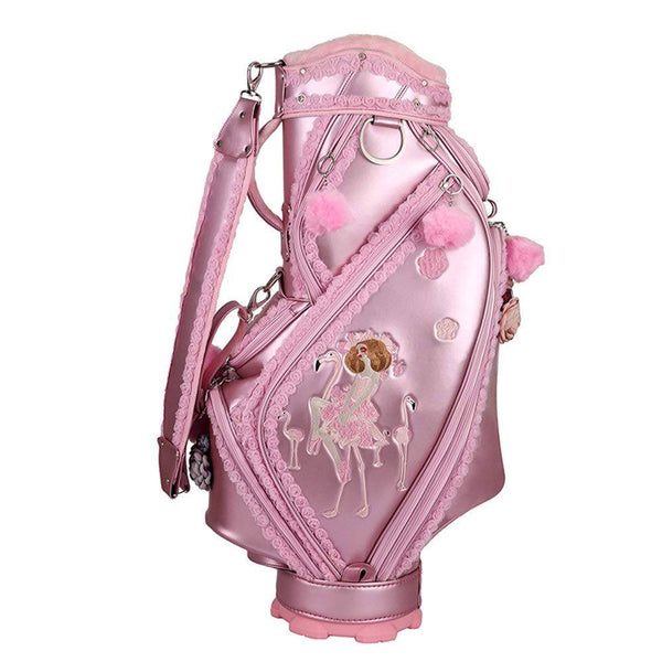 QZH Golf bag Adult Golf Accessories Pink Golf Bag Women's Golf Bag Bucket Bag Adult Golf Accessories Sport Riding Hybrid Lightweight golf bag (Pink,One size) - Golf Gift