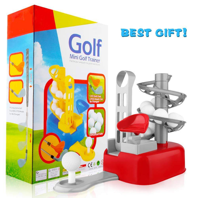 Baztoy Kids Golf Toys Set - Outdoor Toys Training Golf Balls & Clubs Equipment, Garden Games Golf Gifts Toys Gadgets for 3 4 5 6 7 8 Years Olds Toddlers Children Boys Girls - Golf Gift