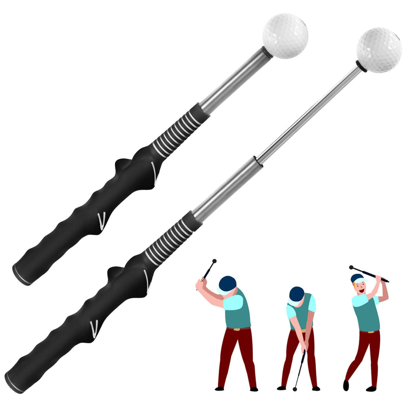 EUIOOVM Retractable Golf Training Aids, Golf Swing Trainer for Warm-up, Right-Handed Golf Club for Indoor Practice, Golf Accessories - Strength & Tempo Training for Chipping Hitting - Golf Gift