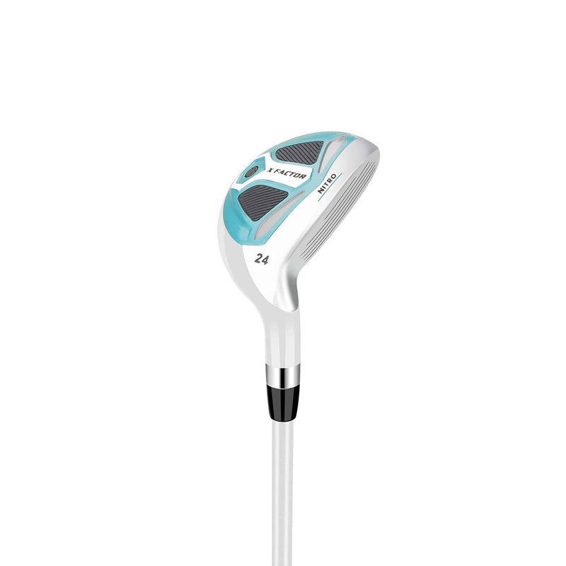 Nitro X Factor 13 Piece Golf Set All Graphite Ladies, Right Handed, Teal/Silver - Golf Gift