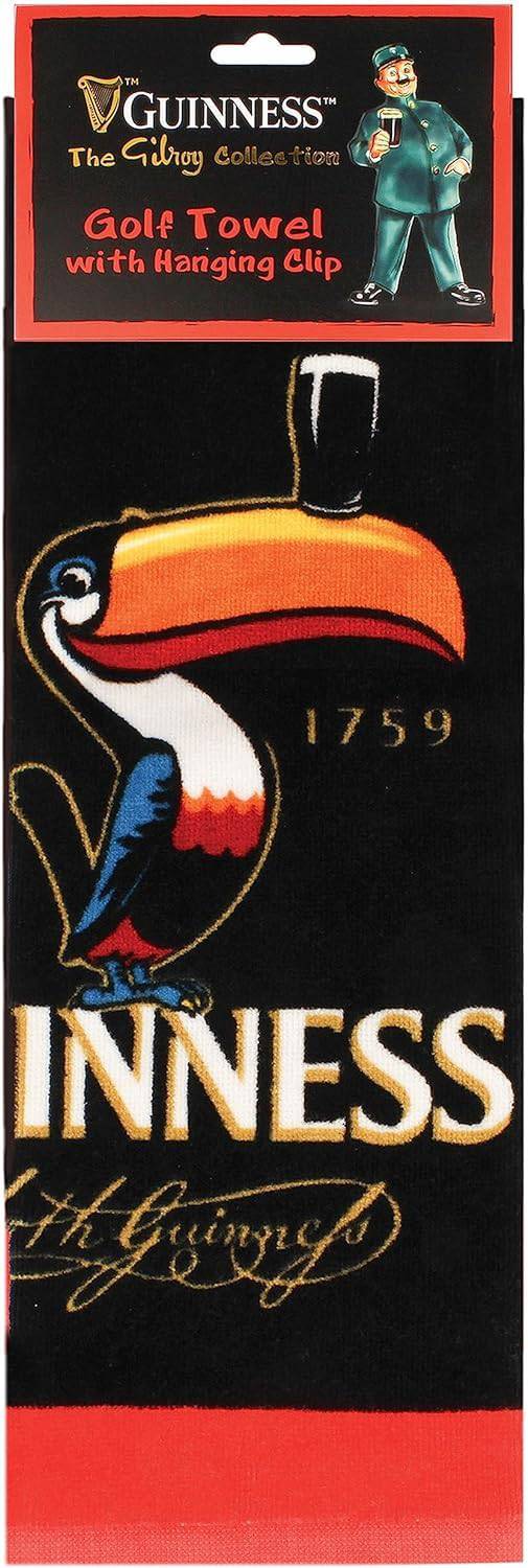 Guinness Toucan Golf Towel with Hanging Clip - Golf Gift