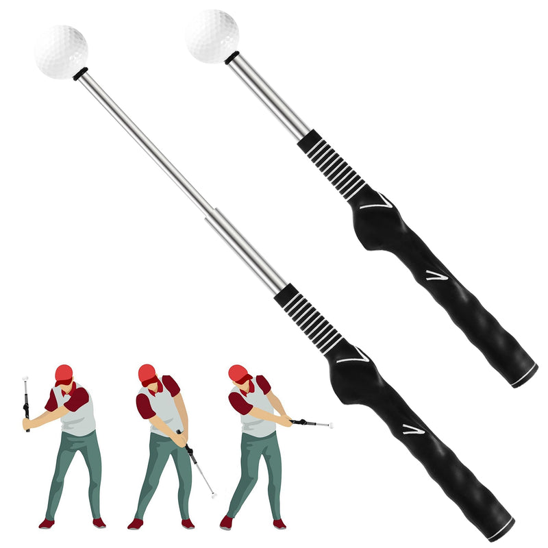 sdhiiolp Golf Training Aid Telescopic Golf Swing Trainer Practical Golf Grip Training Aid Correcting Gesturer Training Aid for Beginner Outdoor or Indoor Practice Tempo Chipping Hitting Training - Golf Gift