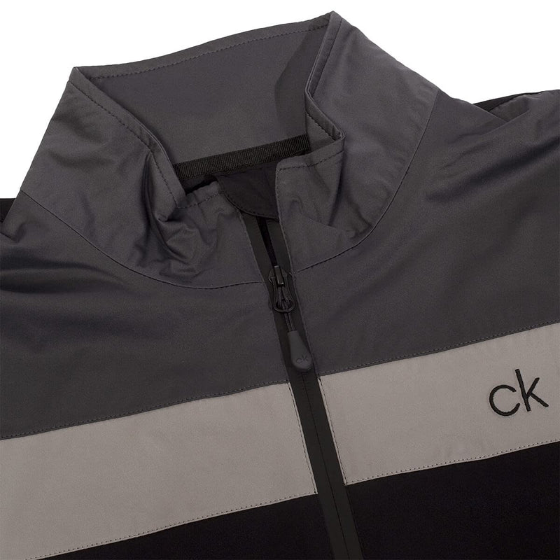 Calvin Klein Mens Waterproof Suit - Black/Charcoal - XL - Golf Gift