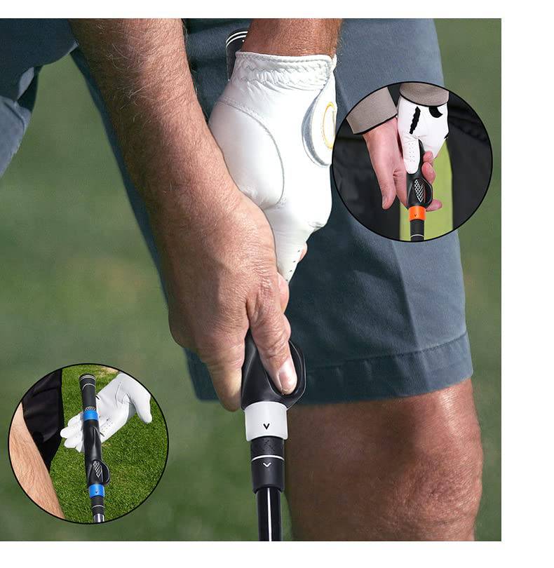 Esenlong Golf Grip Trainer, Golf Posture Correction Aid Attachment Golf Swing Trainer Grip Practice Aid for Improving Hand Positioning Suitable for Right Hand Use (Black) - Golf Gift