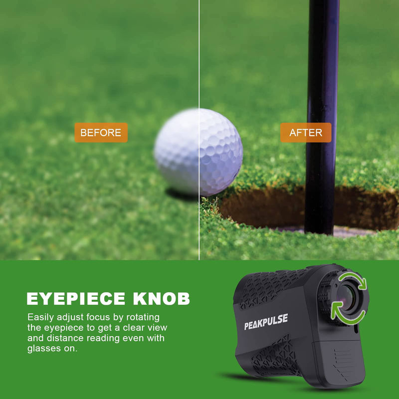 PeakPulse Golf Range Finder, KA600AG Rangefinder Golf 600 Yards Rangefinder with Slope Compensation, Flag-Lock, 6X Magnification, Continuous Measurement，3 Modes, for Golfers - Golf Gift