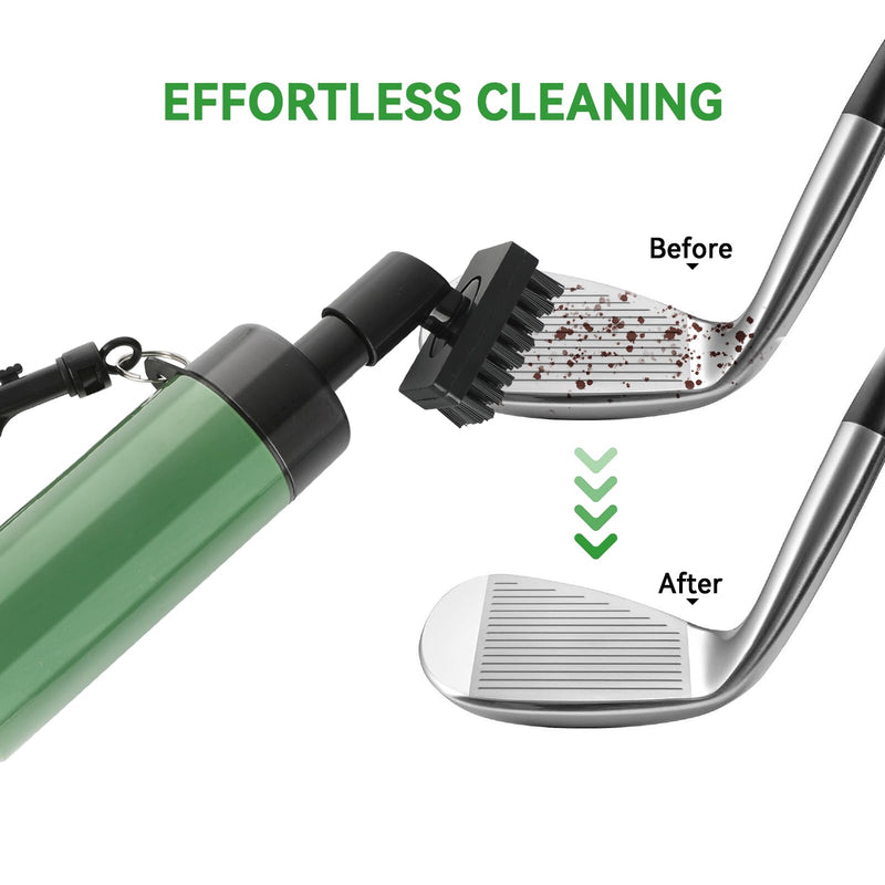 Donlala Golf Club Cleaner Brush & Golf Towel Kit - Golf Groove Sharpener Brush with Water Spray Bottle Golf Groove Cleaning Wet Scrub Brush with Clip Portable Golf Accessories Golf Gift For Men - Golf Gift