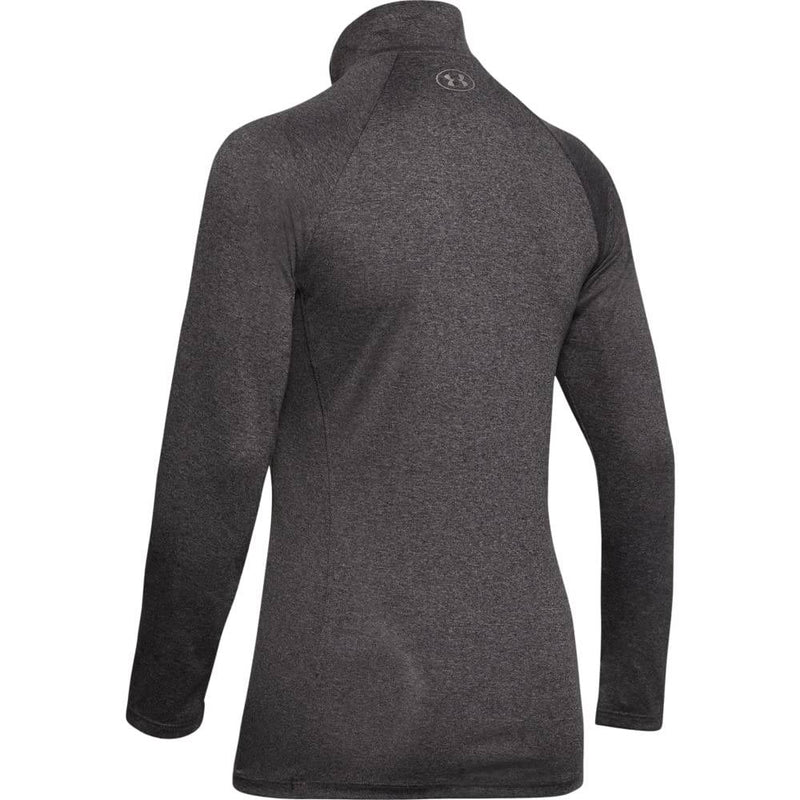 Under Armour Women's Tech ½ Zip, Grey, Medium Carbon Heather / / Metallic Silver (090), 1320126 - Golf Gift