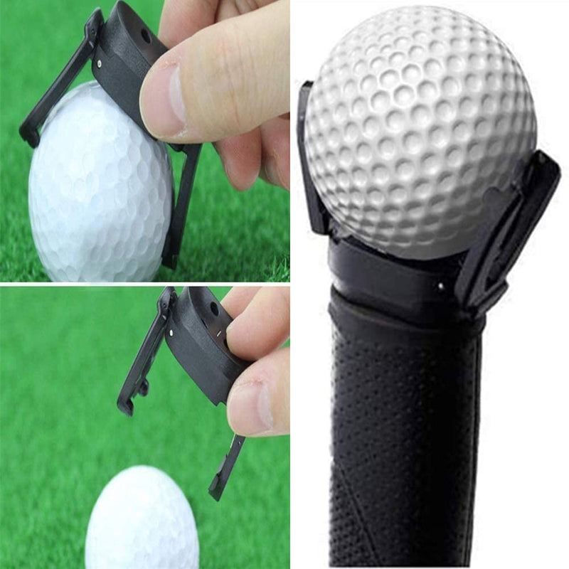 Yinteloo Golf Ball Pick Up Retriever Tool, 4Pcs Golf Ball Pick Up Retriever Grabber Mini Golf Ball Pick Up Tool Foldable Claw Sucker Put On Putter Grip, Training Aids Golf Accessories Tool - Golf Gift