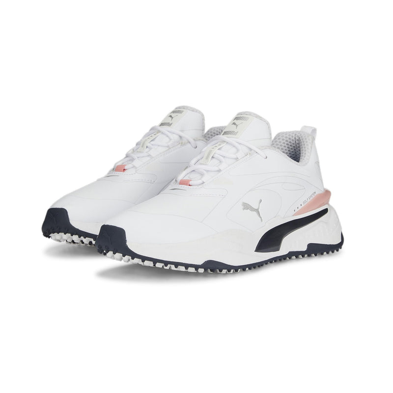 PUMA Women's GS-Fast WMNS Golf Shoe, White-Navy Blazer-Flamingo Pink, 7 UK - Golf Gift