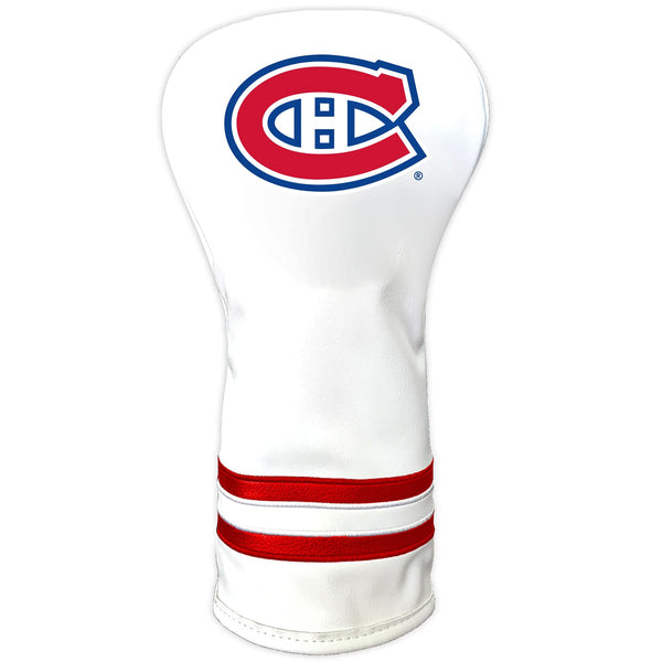 Team Golf NHL Montreal Canadiens White Vintage Driver Golf Club Headcover, Form Fitting Design, Retro Design & Superb Quality - Golf Gift