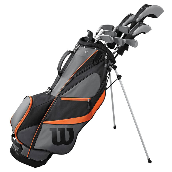 WILSON Golf 2019 Mens X31 Complete Steel Shaft Package Set Stand Bag - RH Steel Stand Bag Black/Grey/Orange - Golf Gift