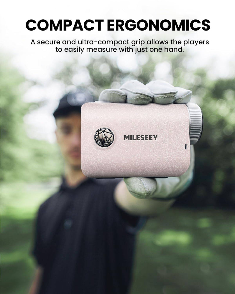 MiLESEEY PF1 All-weather Golf Range Finder, Pocket 1100 Yards Golf Rangefinder with Slope on/Off, 7.5° Wide Field of View, 0.1s Flag Lock Pulse Vibration, IP65 Waterproof, Scan Measurement - Golf Gift