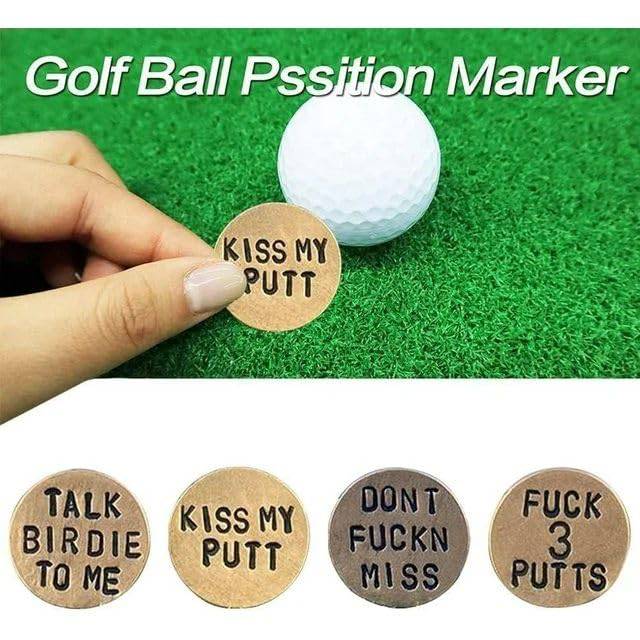 Adult Humor Novelty Golf Ball Markers Funny Golf Ball Marker for Men with Funny Words Unique Golf Gag Gifts for Men or Women Golfers On-Course Accessories - Golf Gift