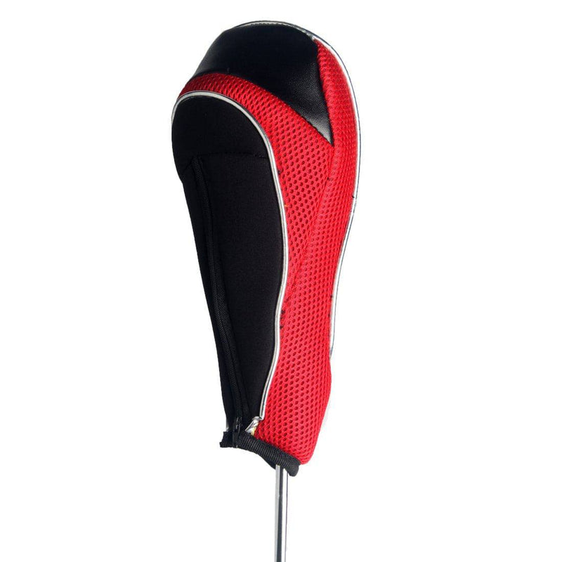 Andux Golf 460cc Driver Fairway Wood Club Head Covers with Zipper Closure Set of 3 Red - Golf Gift