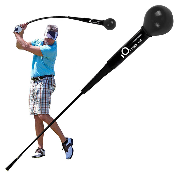 AXKAL Golf Swing Trainer Training Aid Warm-Up Strength Speed Stick Tempo Ball Practice Tool 40 Inches Black, Golf Club Equipment Aids On-Course Accessory Grip Strength Outdoor (40 Inches（102cm)-Black - Golf Gift