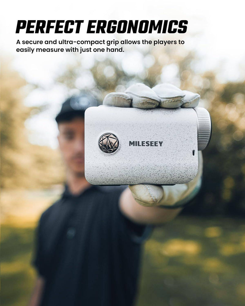 MiLESEEY PF1 All-weather Golf Range Finder, Pocket 1100 Yards Golf Rangefinder with Slope on/Off, 7.5° Wide Field of View, 0.1s Flag Lock Pulse Vibration, IP65 Waterproof, Scan Measurement - Golf Gift