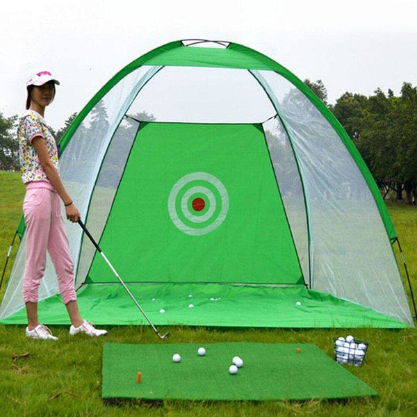 Golf Hitting Net Golf Practice Net Tent Golf Training Equipment Strike Cage Portable Grassland Mesh Mat Garden Golf Supplies - Golf Gift