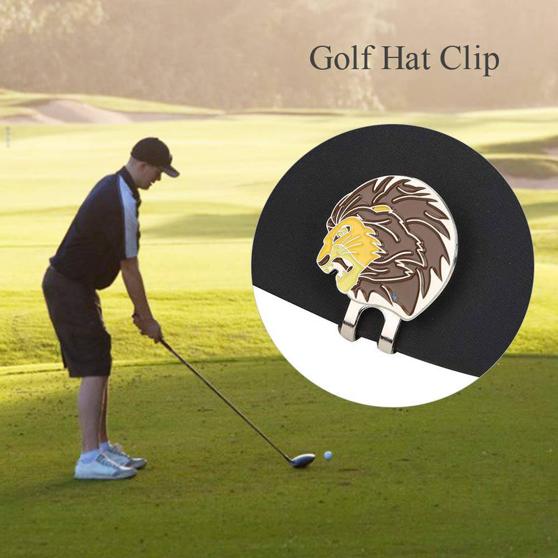 Golf Ball Markers Portable Mini Beautiful Lion Ball Marker with Strong Magnetic Golf Hat Clip Accessory - Golf Gift