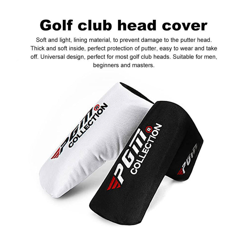 Anwangda Golf Blade Putter Head Covers,Nylon Fabric Golf Putter Head Cover Golf Headcovers for Putter,Waterproof Lightweight Fahion to Prevent Putter Head from Damaging (White) - Golf Gift