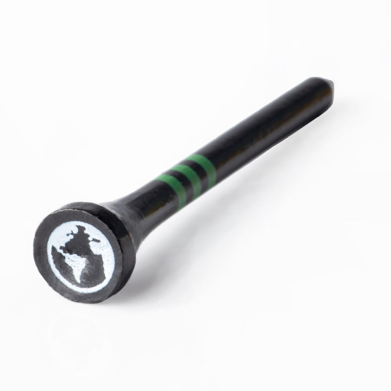 Green Swing Bamboo Golf Tees 70mm | Strong Sustainable Biodegradable | 30pcs (Black) - Golf Gift