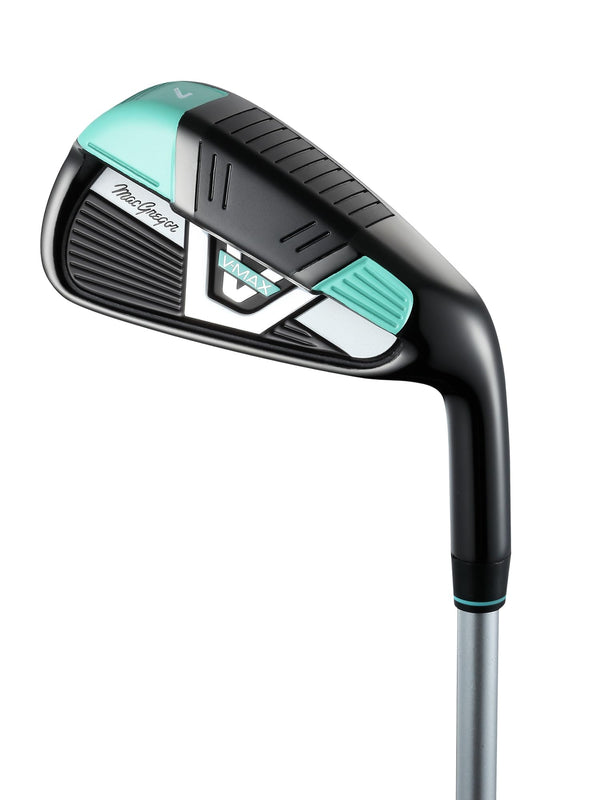 MacGregor V-Max Set Of Iron Golf Clubs, Steel or Graphite, Mens 5-SW, Ladies 6-SW, Right Handed, Turquoise - Golf Gift