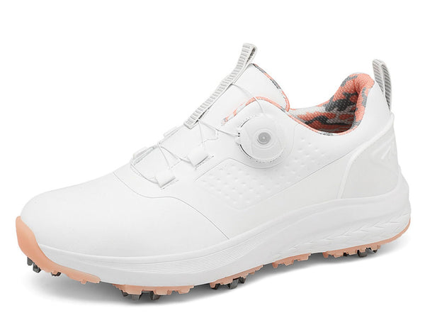 Ybberik Women's Golf Shoes with Spikes, Waterproof Golf Shoes for Women Pink - Golf Gift