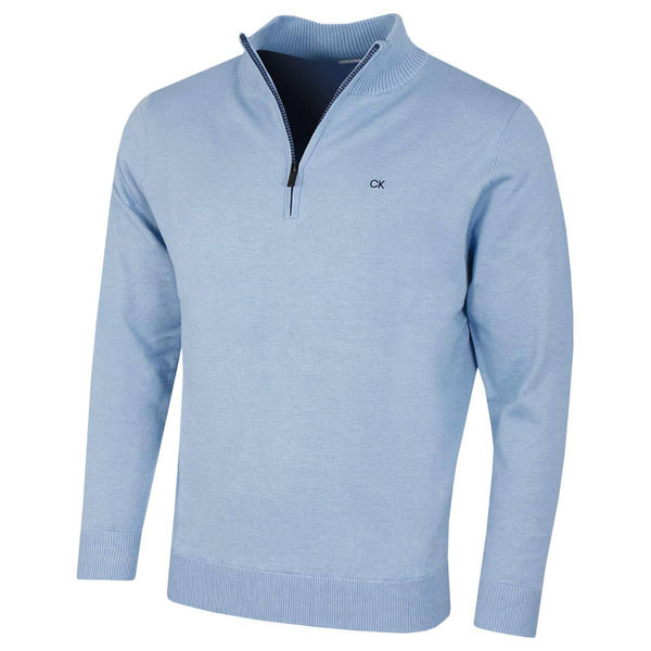 Calvin Klein Mens Campus 1/2 Zip Sweater - Blue/Navy - XL - Golf Gift