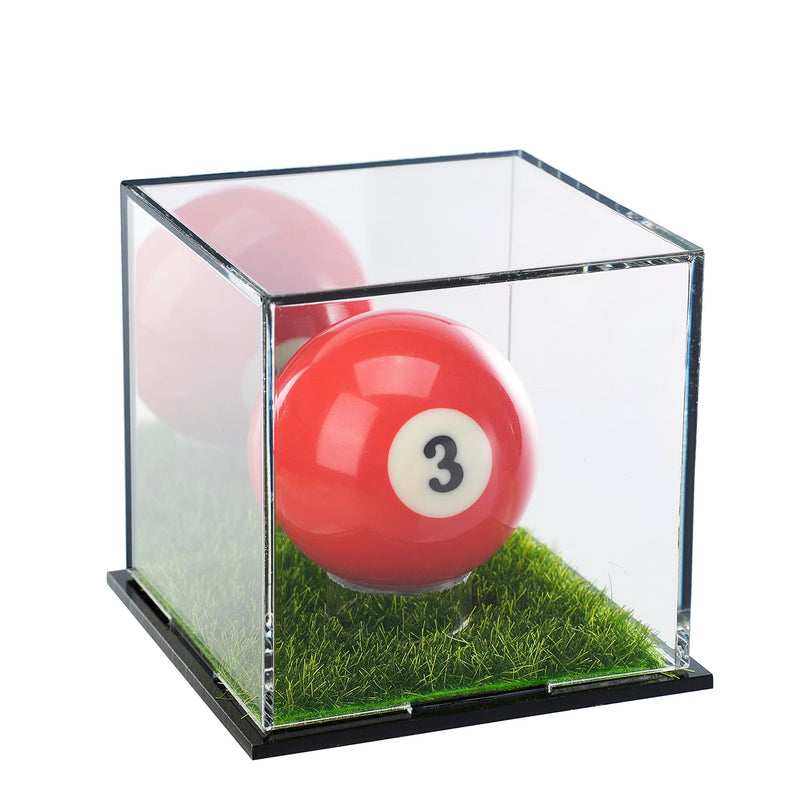 2 Pack Acrylic Golf Ball Case for Display, UV Protected Golf Ball Display Cube, Display Holder for Autographed Baseball, Tennis Ball, Golf Ball, Billiard Ball, Memorabilia Display Cases - Golf Gift