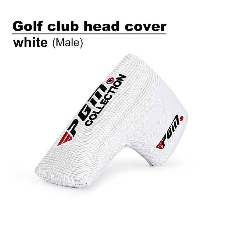 Anwangda Golf Blade Putter Head Covers,Nylon Fabric Golf Putter Head Cover Golf Headcovers for Putter,Waterproof Lightweight Fahion to Prevent Putter Head from Damaging (White) - Golf Gift