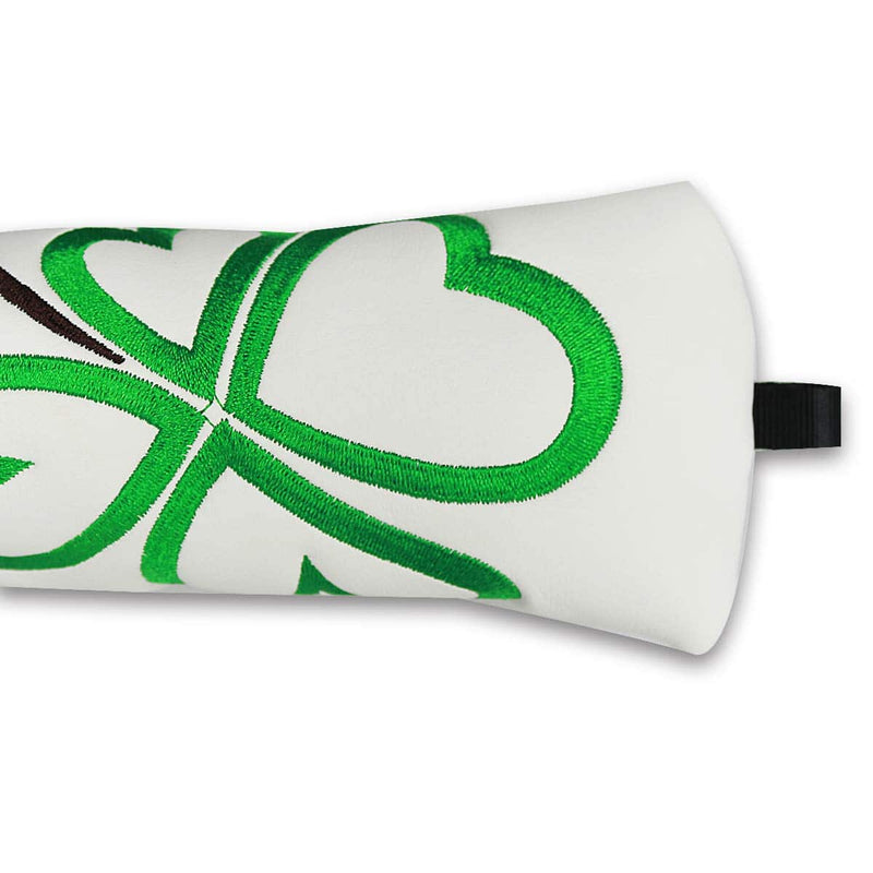 Craftsman Golf Clover/Shamrock White Putter Cover Headcover For Scotty Cameron Taylormade Odyssey Blade - Golf Gift