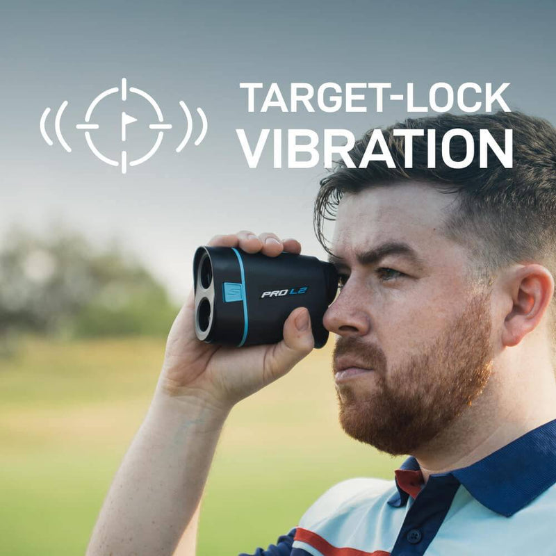 Shot Scope PRO L2 Rangefinder with Cart Magnet and Target Vibration (Blue) - Golf Gift