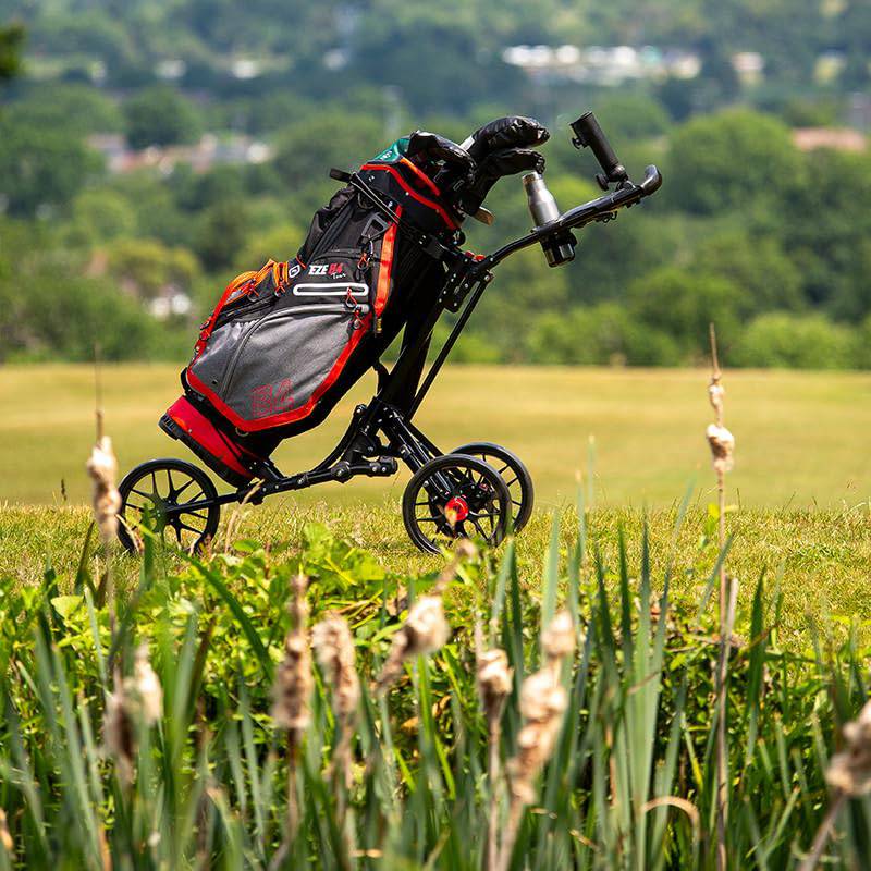 Longridge EZE GLIDE SMART FOLD TROLLEY - CHARCOAL/LIME - Golf Gift