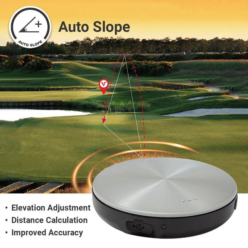 VOICE CADDIE VC4 Golf GPS rangefinder/Voice Output of Distance/Auto Slope/Active Green info/Over 40,000 Course Around The World/Front, Middle, Back of The Green Information provided, Silver & Black - Golf Gift