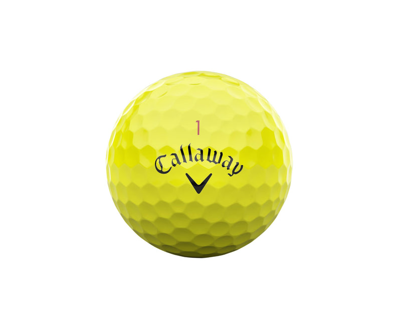 Callaway Golf Chrome Tour Premium Golf Ball 2024, Yellow - Golf Gift