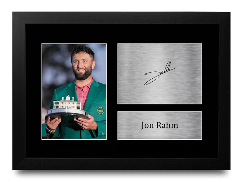 HWC Trading FR A4 Jon Rahm Gifts Printed Signed Autograph Picture for Golf Memorabilia Fans - A4 Framed - Golf Gift