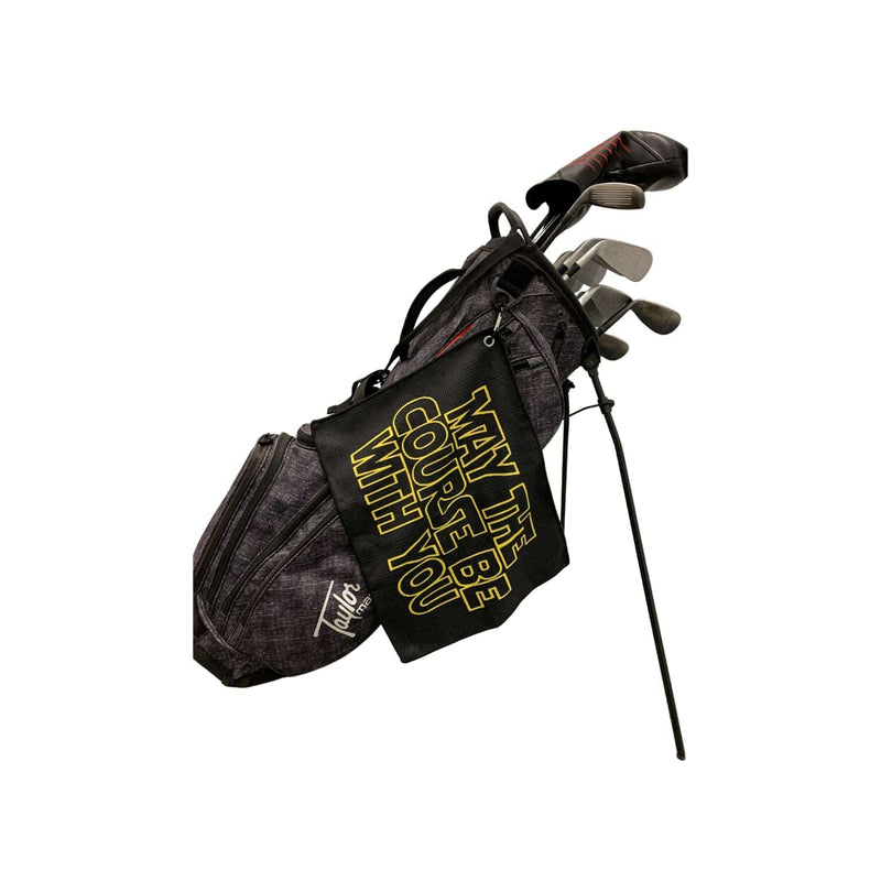 SHANKITGOLF Funny Golf Towel Golf Gift Joke May The Course Be with You Bag Towel with Clip - Golf Gift