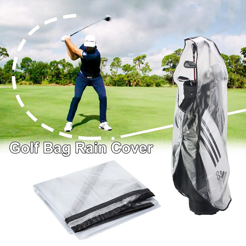 KBNIAN Golf Bag Rain Cover, PVC Trolley Rain cover Rain Hood Waterproof Windproof Translucent PVC Golf Cart Travel Bag Rain Hood Portable Golf Rain Hood for Golf Bags Push Carts - Golf Gift