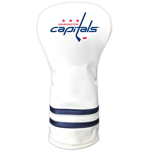 Team Golf NHL Washington Capitals White Vintage Driver Golf Club Headcover, Form Fitting Design, Retro Design & Superb Quality - Golf Gift