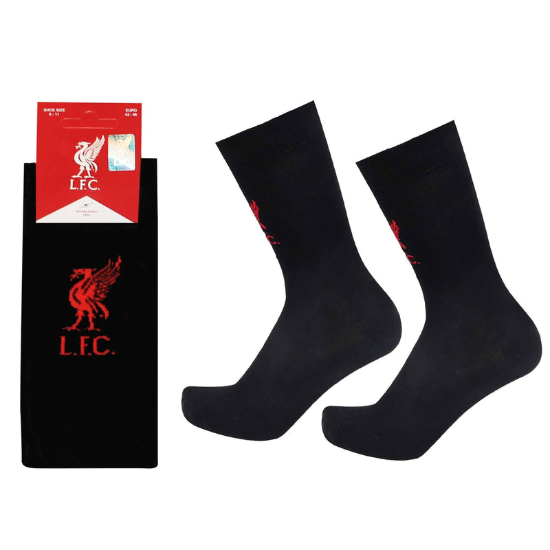 Official Liverpool Football Crest Socks (Adults Size 8-11) - Golf Gift