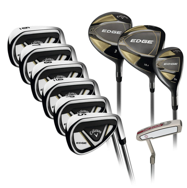 Callaway Edge 10 Piece Unisex's Graphite & Steel Golf Club Set Right Handed - Golf Gift