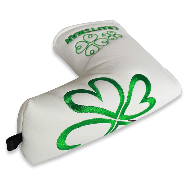 Craftsman Golf Clover/Shamrock White Putter Cover Headcover For Scotty Cameron Taylormade Odyssey Blade - Golf Gift