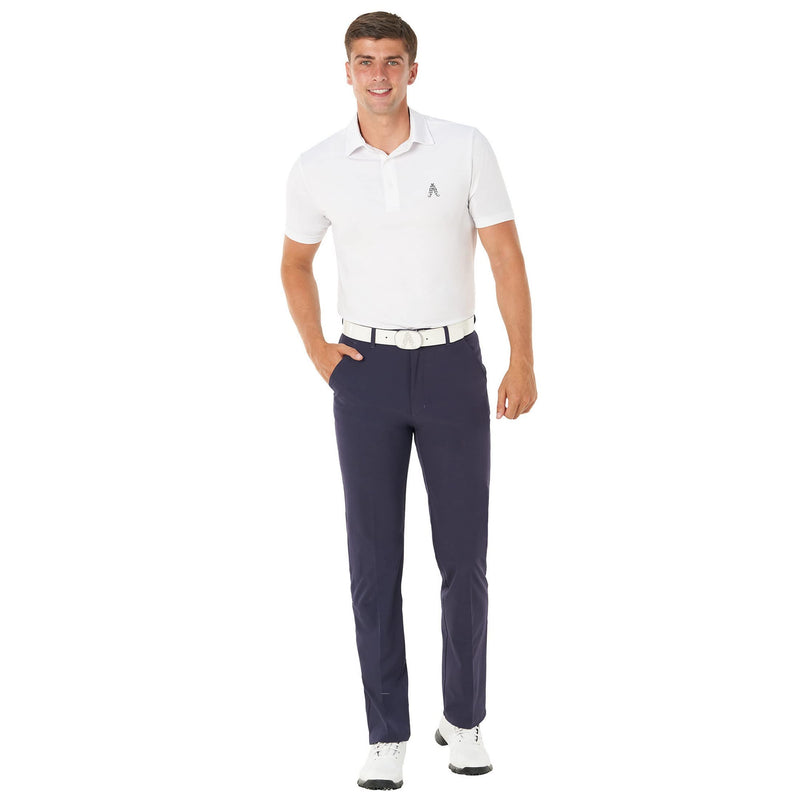 Royal & Awesome Navy Blue Tech Golf Trousers for Men Slim Fit, Mens Golf Trousers, Tapered Golf Trousers for Men, Slim Fit Golf Trousers Men - Golf Gift