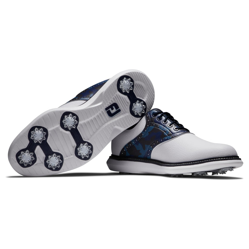 FootJoy Traditions White/Navy/Multi, 10 UK Medium - Golf Gift