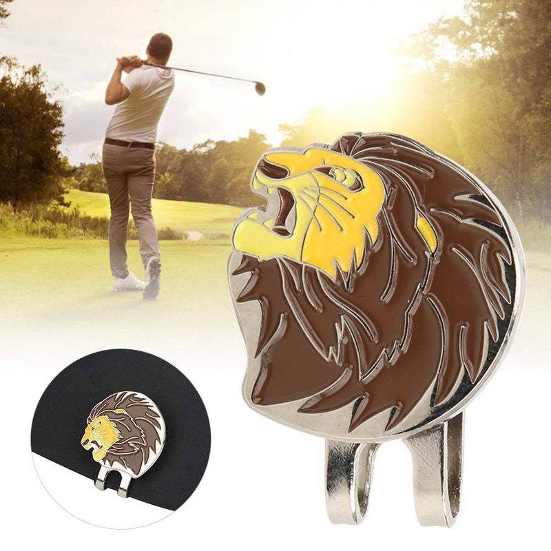 Golf Ball Markers Portable Mini Beautiful Lion Ball Marker with Strong Magnetic Golf Hat Clip Accessory - Golf Gift