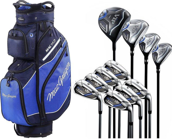 MacGregor VIP Mens 12 Piece Steel Complete Golf Set & MacTec Cart Bag. - Golf Gift