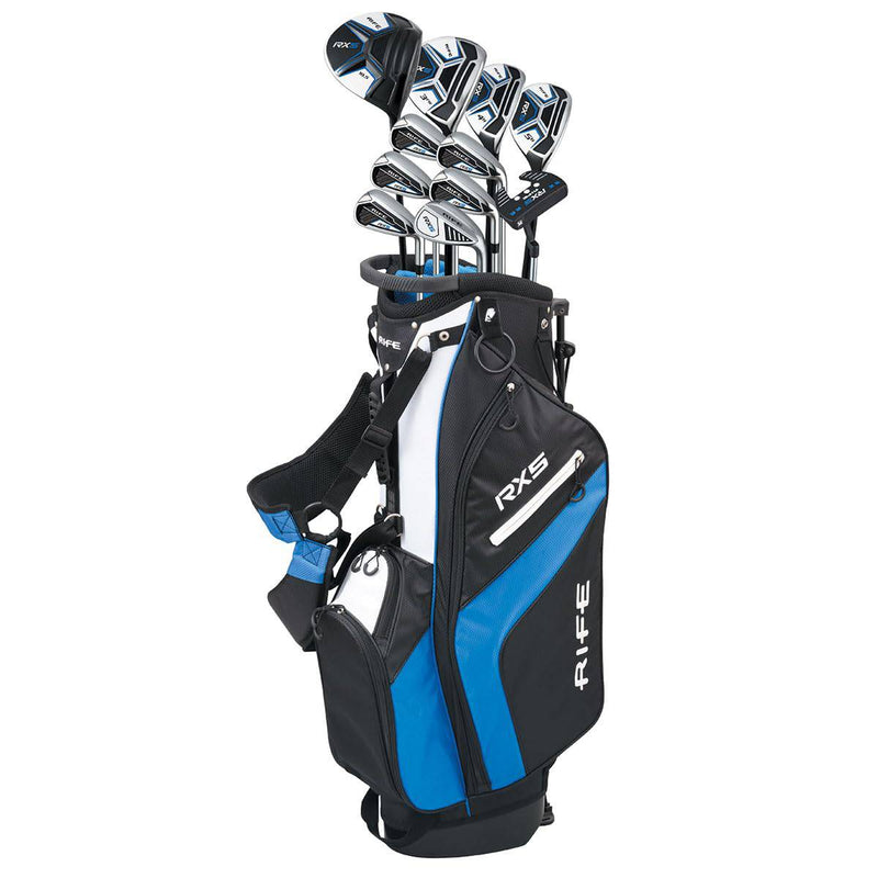 Rife RX5 Golf Clubs Full Set with Stand Bag, Driver, Fairway Wood, Hybrids, Irons 6-SW, Mallet Putter - Graphite & Steel Shafts, All-Weather Grips, Dual Strap Carry Bag- Golf Club Sets for Men - Golf Gift