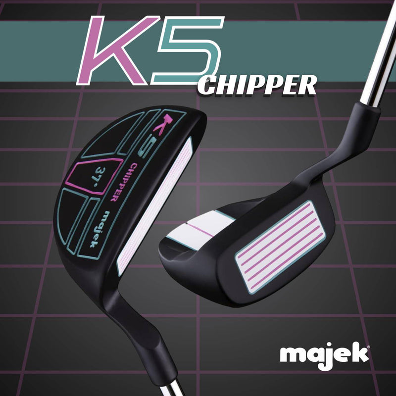 Majek K5 Chipper 37 Degree Teal and Pink Right Handed Ultra Petite Ladies Golf Club - Golf Gift